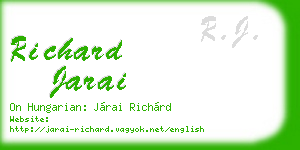 richard jarai business card
