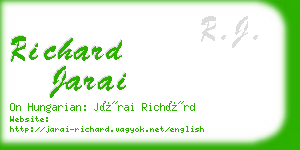 richard jarai business card